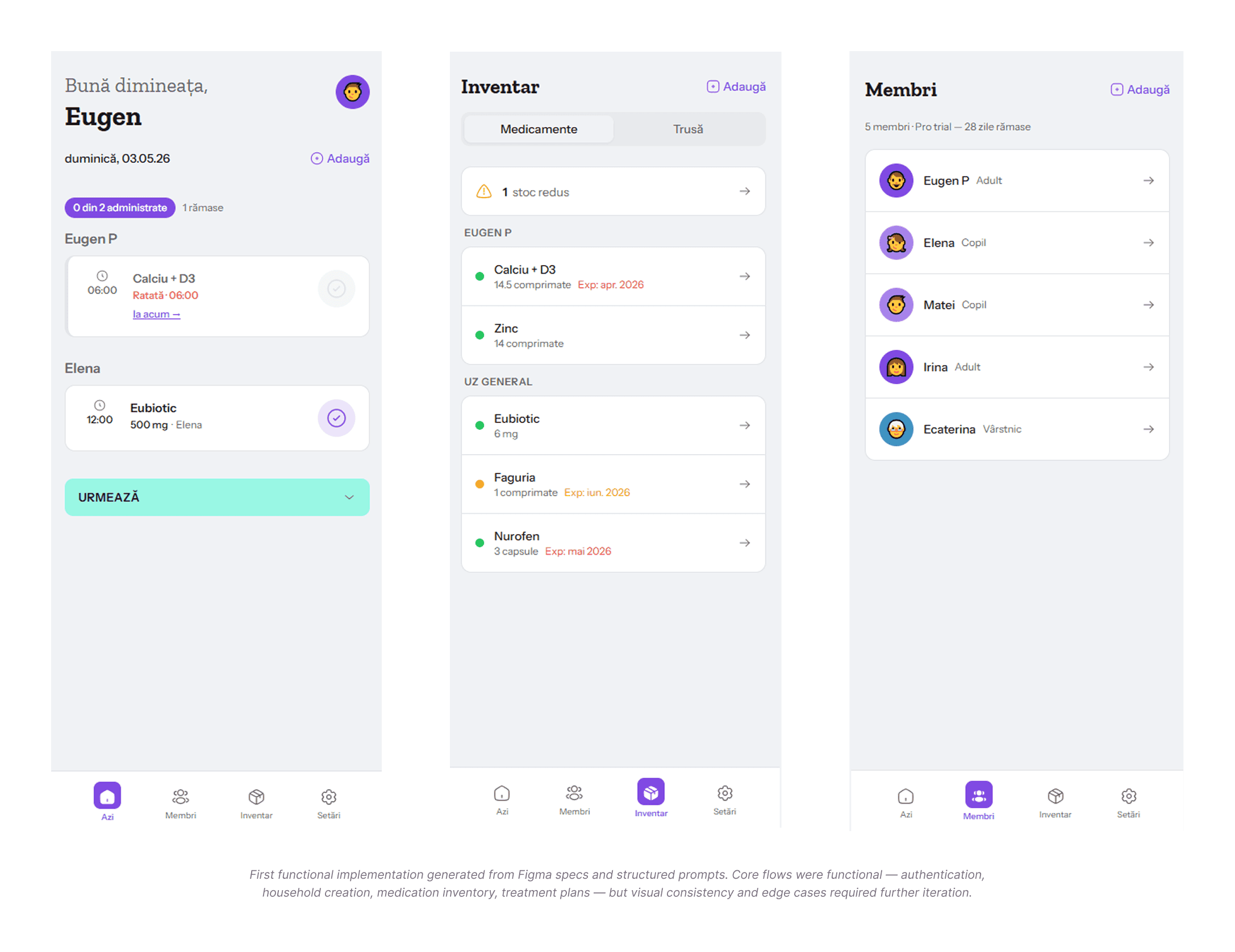 Medly, a family medication management app - screen 3