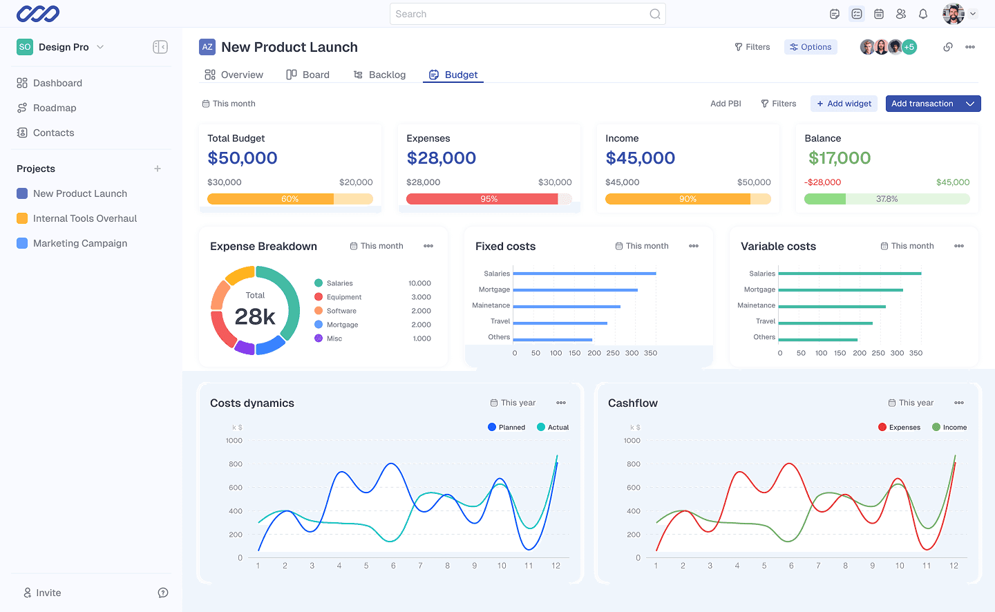 A web project management app for startups and small teams - screen 4