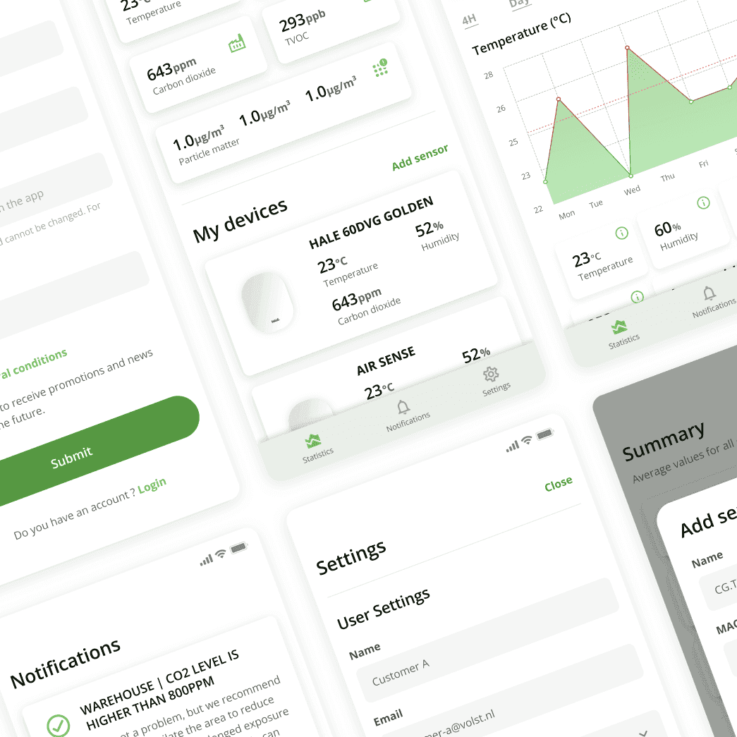 A mobile app for managing air quality control devices - project cover