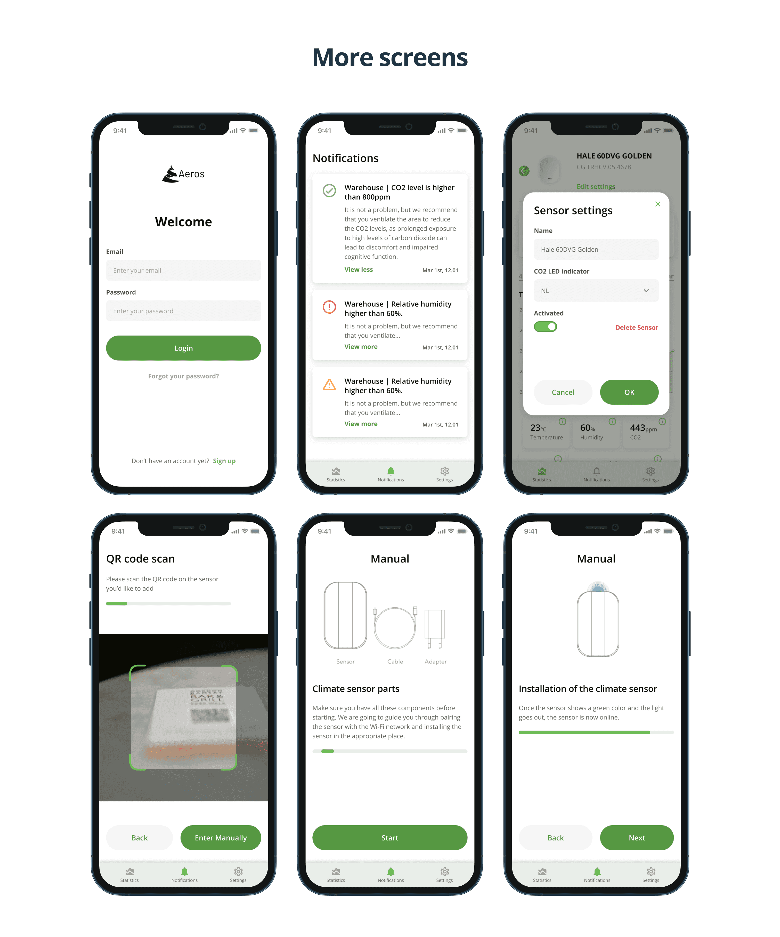 A mobile app for managing air quality control devices - screen 5
